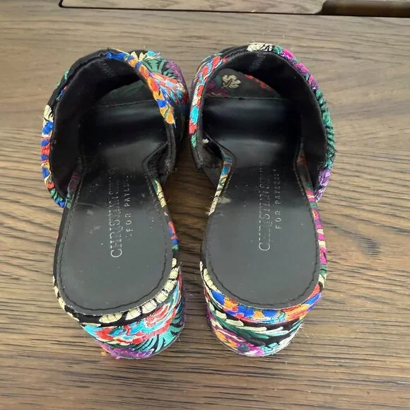 Christian Siriano Floral Brocade Mules – Size 5 - Picture 3 of 5